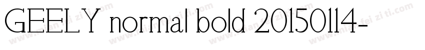 GEELY normal bold 20150114字体转换